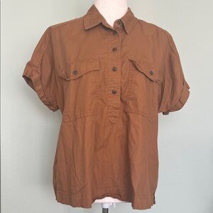 Universal Thread Women's Tan Button Down Shirt